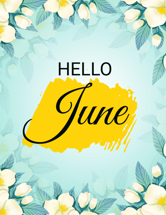 hello june Flyer (format US Letter) template