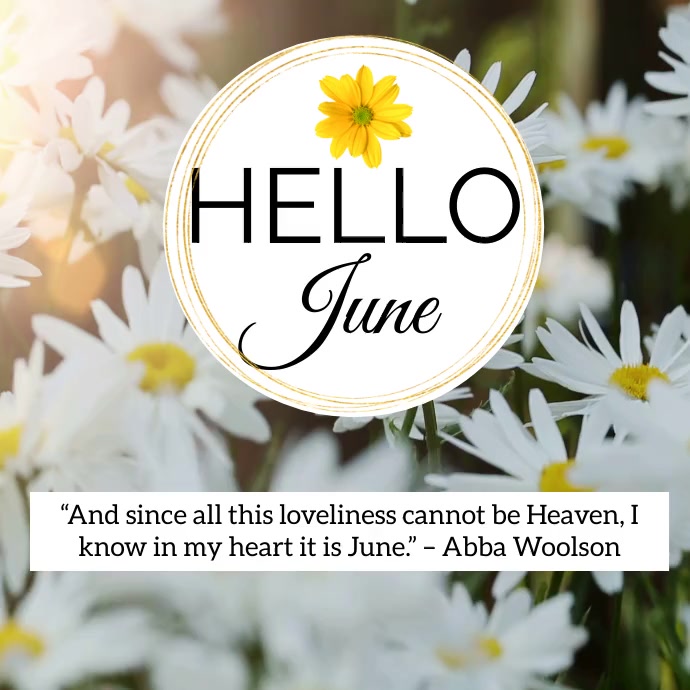 Hello June Header Hello June Template | PosterMyWall