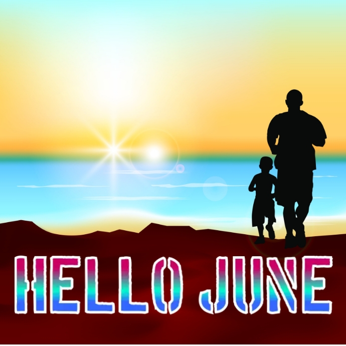 Hello June Logo template