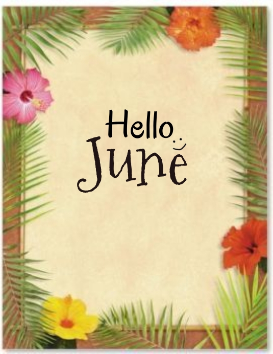 Hello June Letters hello June Template | PosterMyWall