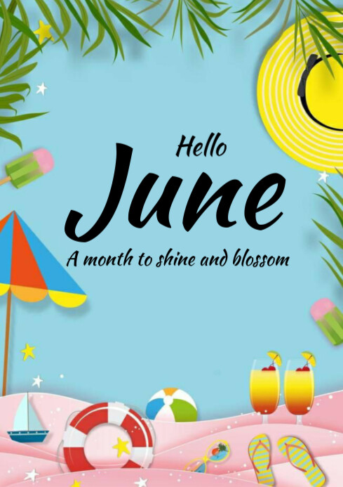 Hello june Modelo | PosterMyWall