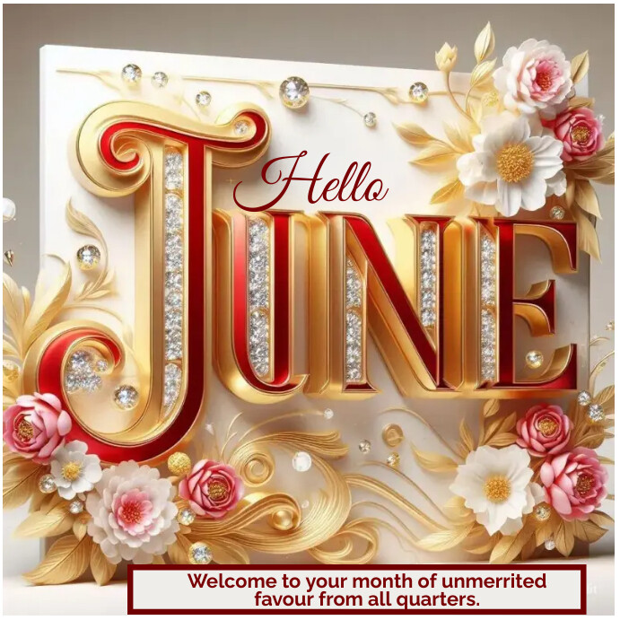 HELLO JUNE Template | PosterMyWall
