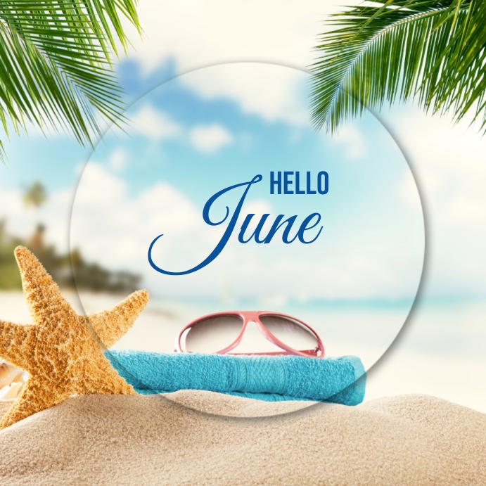 Hello June Instagram Post Templat | PosterMyWall