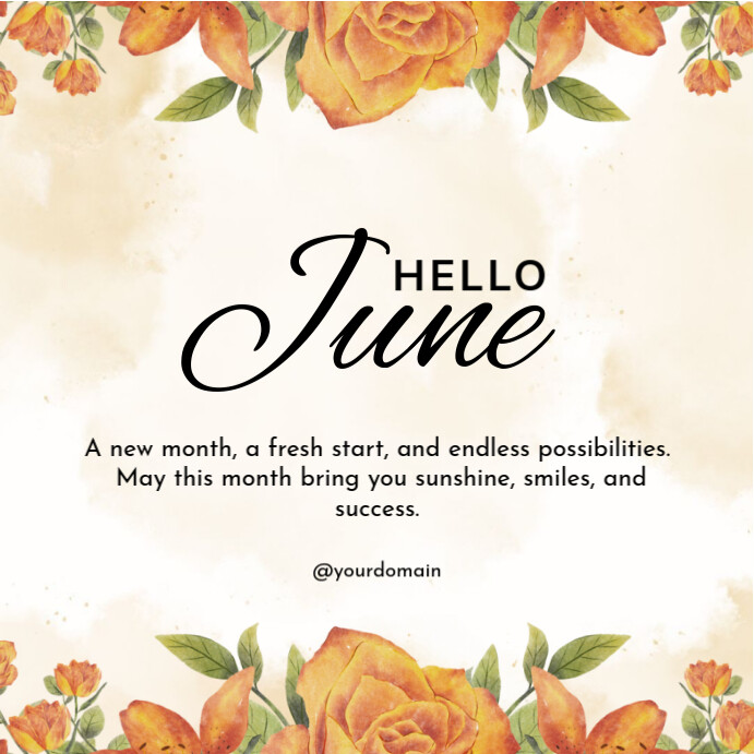 Plantilla de Hello June Instagram Post | PosterMyWall