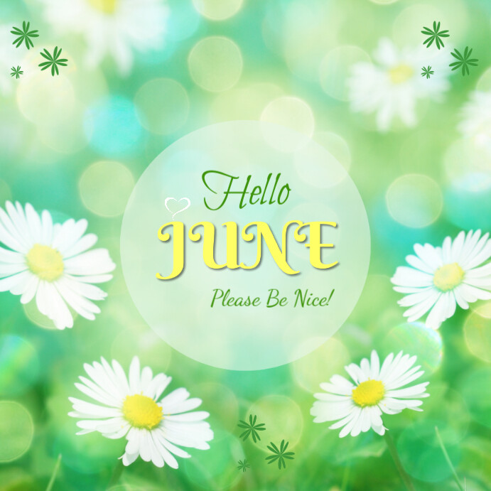 Hello June Instagram Post Template | PosterMyWall