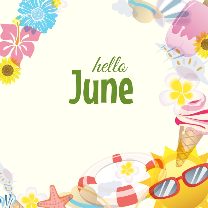Plantilla de Hello June Instagram Post | PosterMyWall