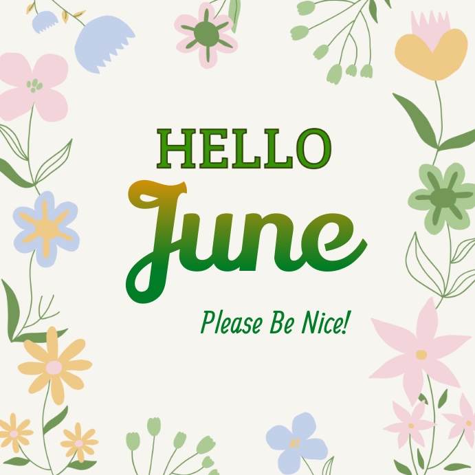 Hello June Instagram Post Template | PosterMyWall