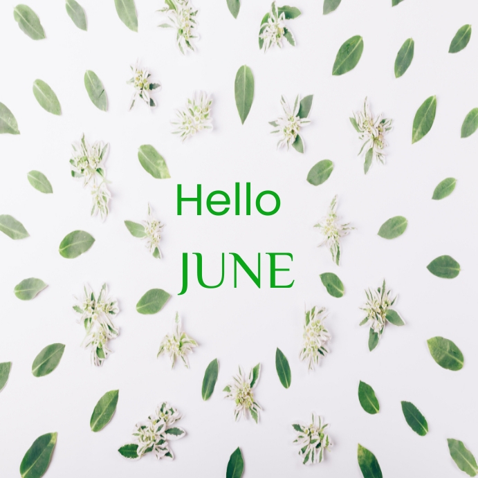 Hello JUNE Instagram post Template PosterMyWall Hello JUNE Instagram post Template PosterMyWall