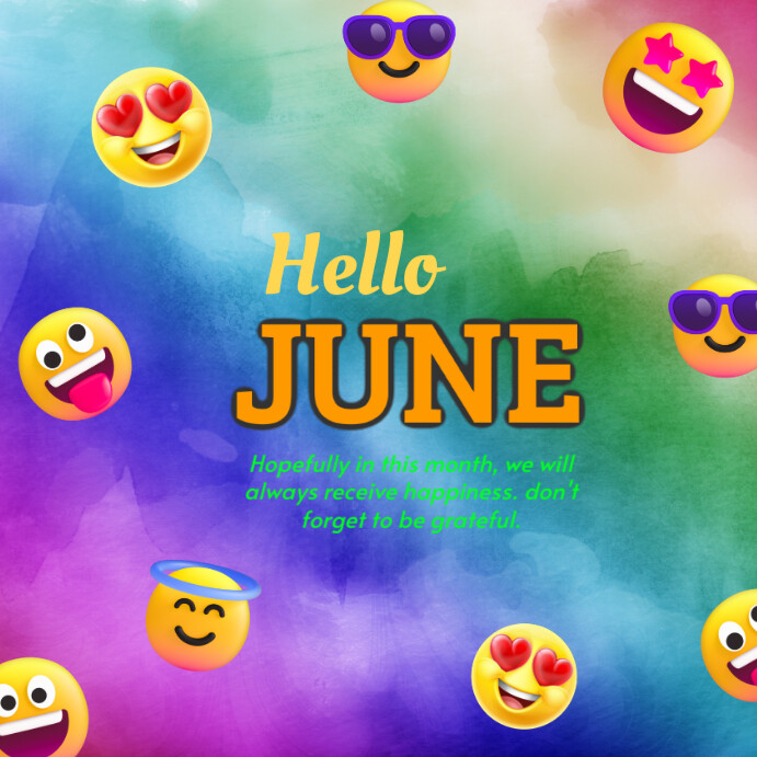 Hello June Instagram Post Template | PosterMyWall