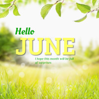 Hello June Instagram Post Template | PosterMyWall
