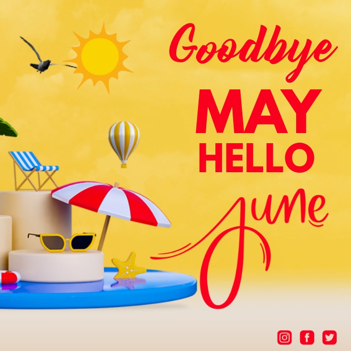 Plantilla de Hello June Instagram post. | PosterMyWall