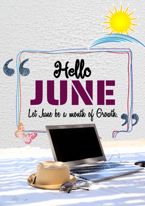 Hello June POSTER Template | PosterMyWall