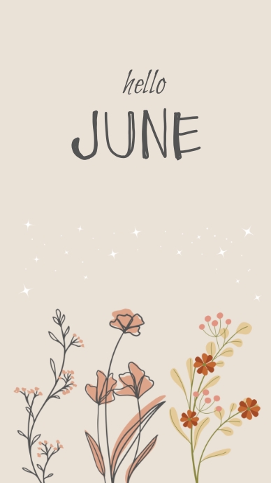 Hello june Simple Post Template | PosterMyWall