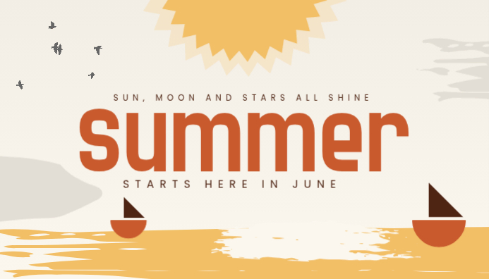 Hello June Summer Blog Header Template | PosterMyWall