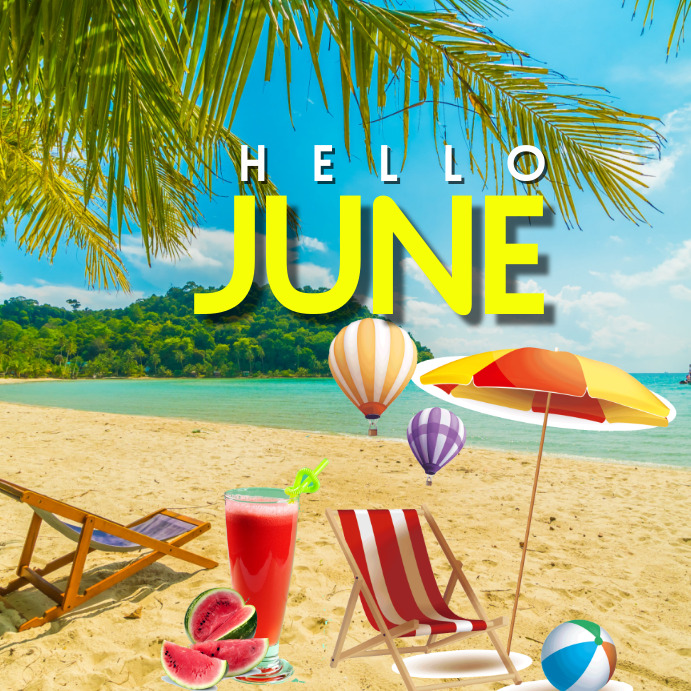 Hello June Header hello june template | PosterMyWall
