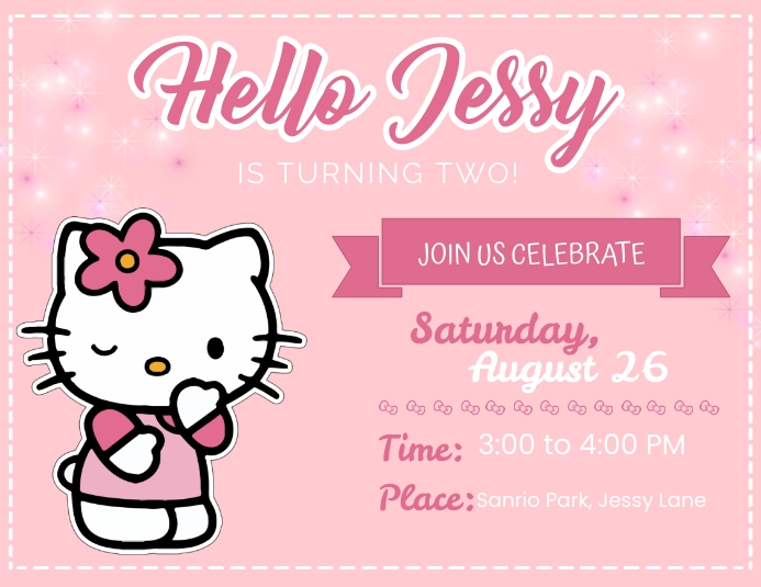 hello-kitty-birthday-template-postermywall for Hello Kitty Free Printable Invitation Hello Kitty Birthday Template | PosterMyWall for Hello Kitty Free Printable Invitation