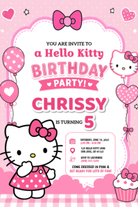 Hello Kitty Birthday Party Poster Iphosta template