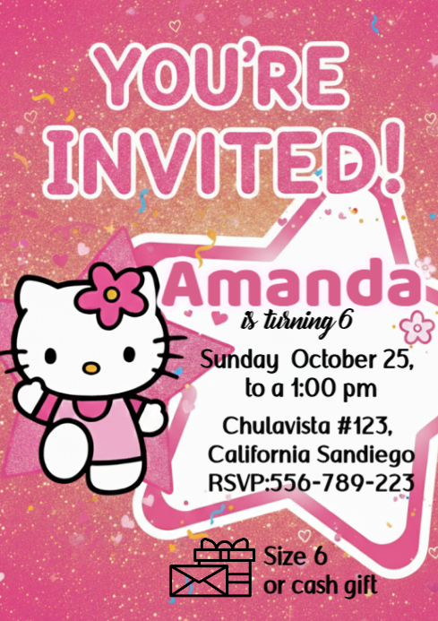 hello kitty A4 template