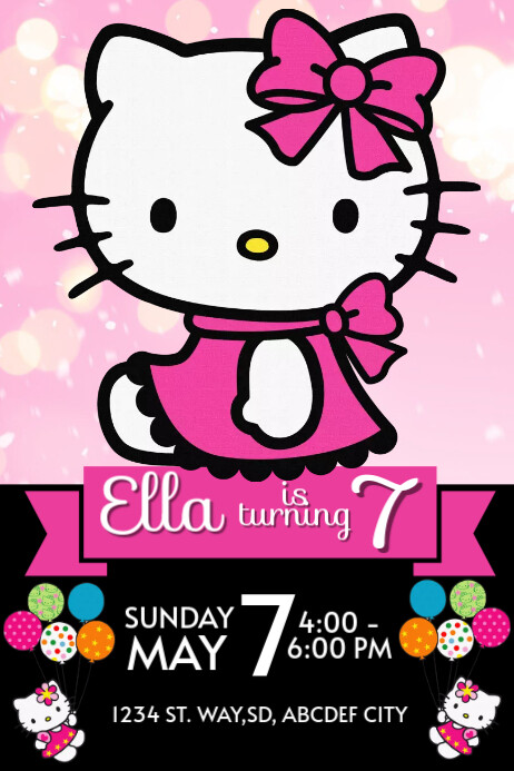 Hello Kitty Template PosterMyWall