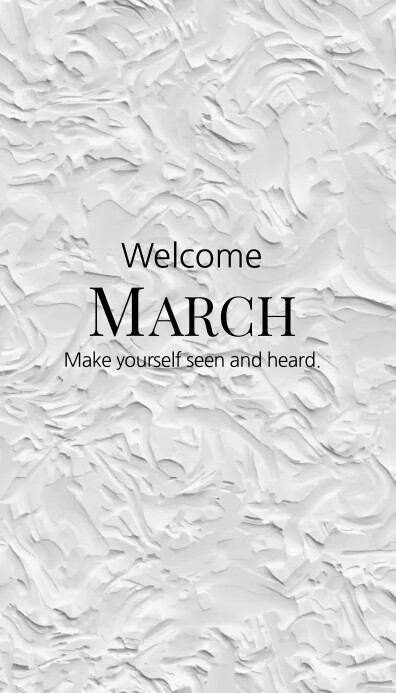 Hello March! นามบัตร template