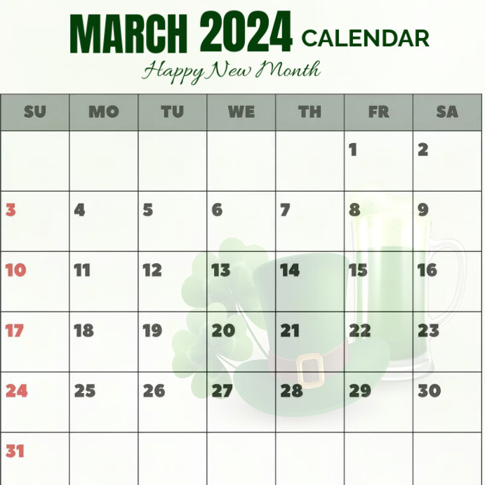 Hello March(Spring) Message Instagram template