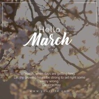 Hello March Sign Off Hello march Template | PosterMyWall