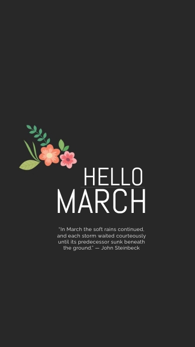 Hello March Template | PosterMyWall