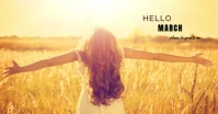 Hello March Anúncio do Facebook template