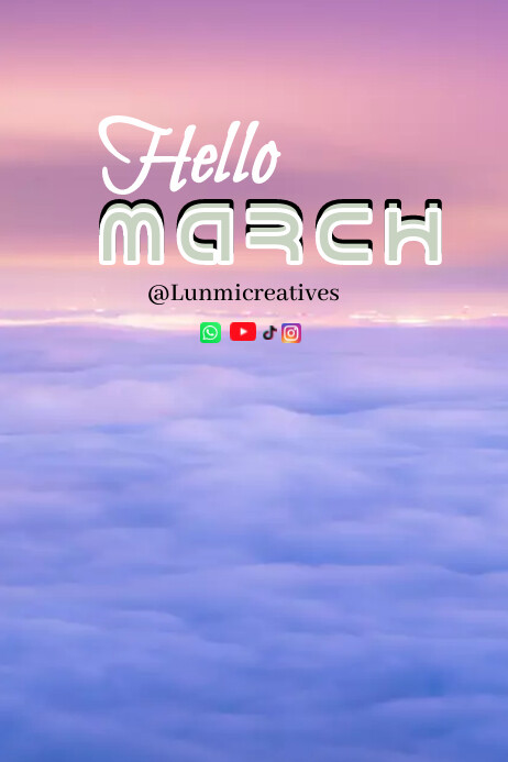 Hello March Template PosterMyWall