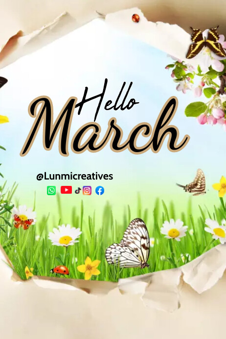 Hello March Template PosterMyWall