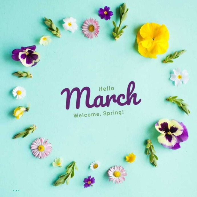 Hello March Template | PosterMyWall