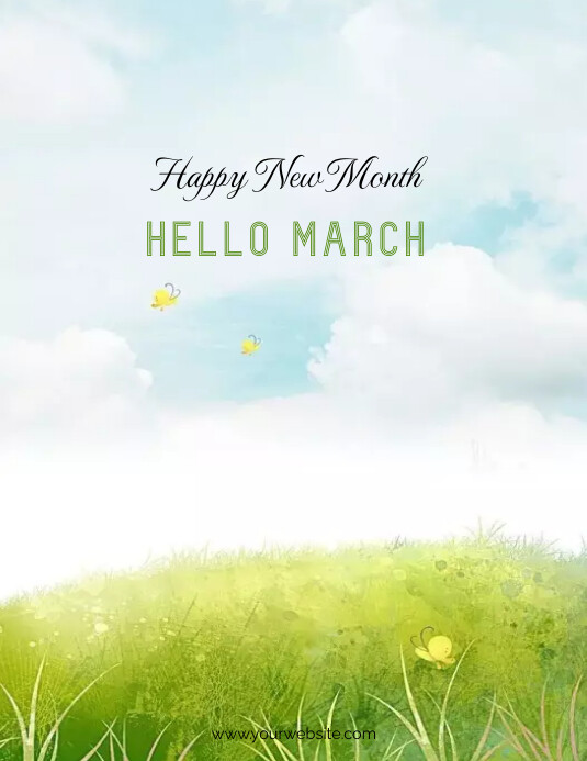 Hello March Template | PosterMyWall