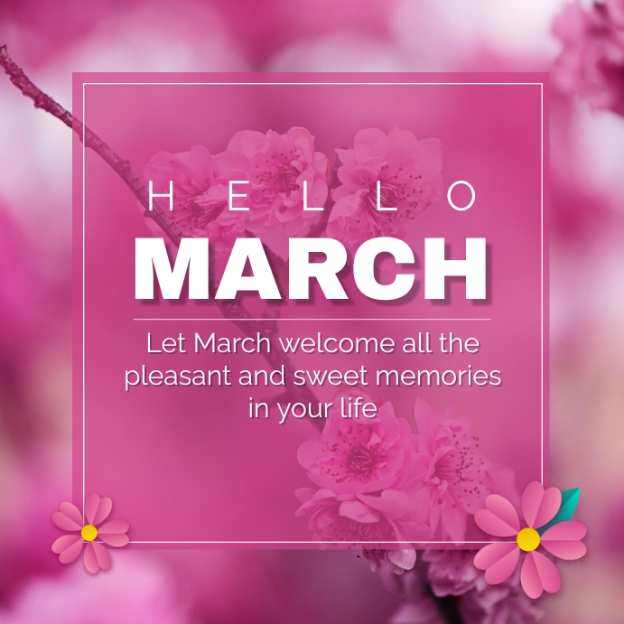 Hello March Sign Off Hello March Template | PosterMyWall