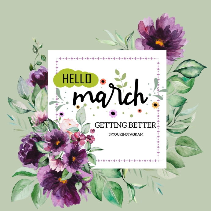 hello march Template | PosterMyWall
