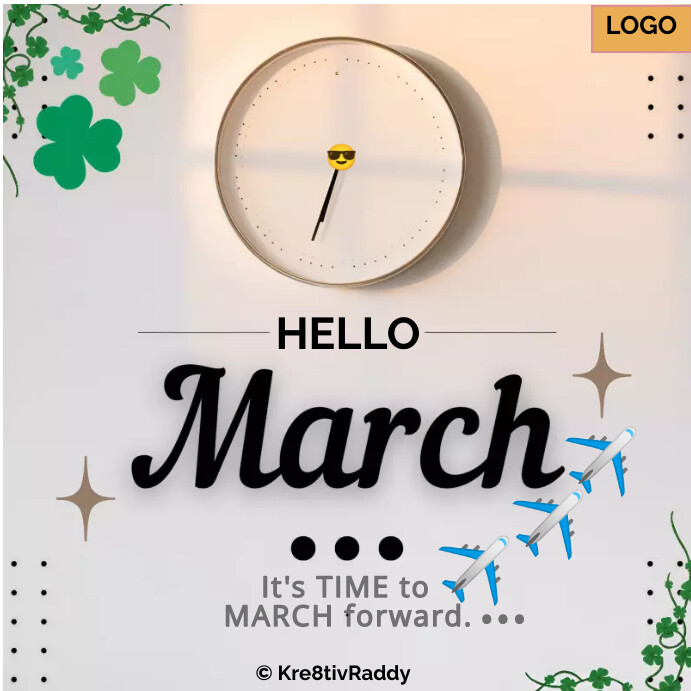 Hello March Template | PosterMyWall