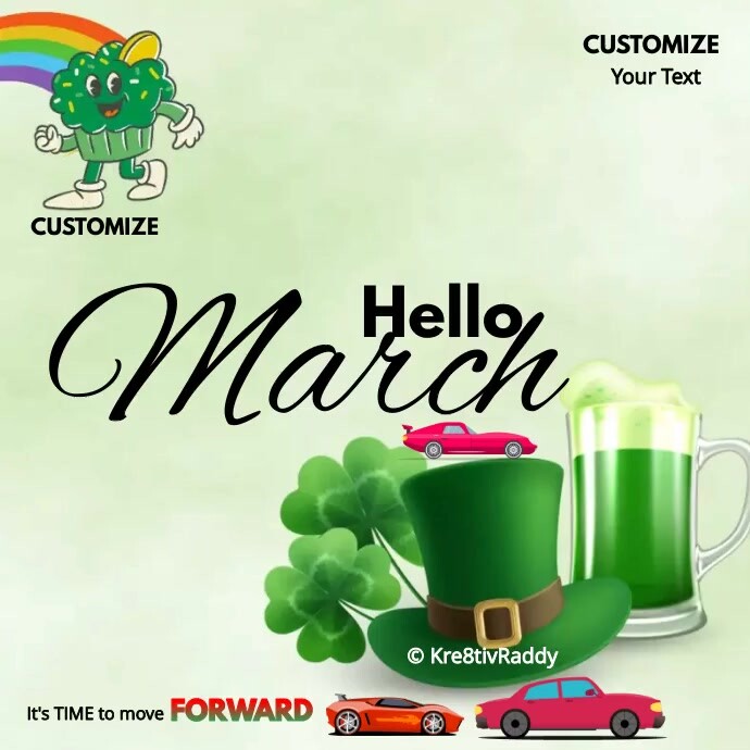 Luck Hello March Hello March Template | PosterMyWall