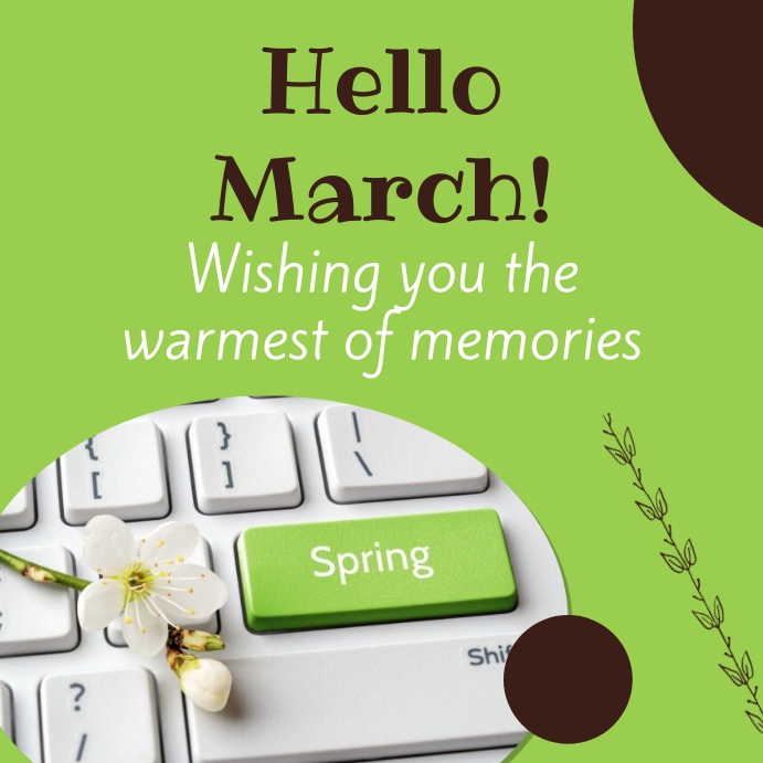 Hello March Sign Off Hello March Template | PosterMyWall