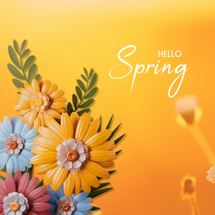 hello march 方形(1:1) template