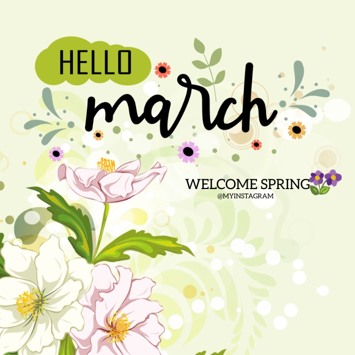 Copy of hello march | PosterMyWall