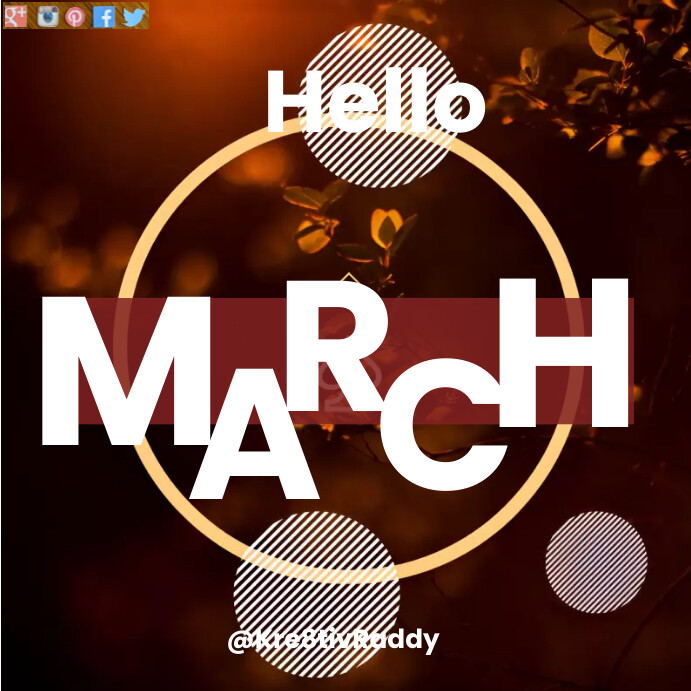 Hello March Template | PosterMyWall