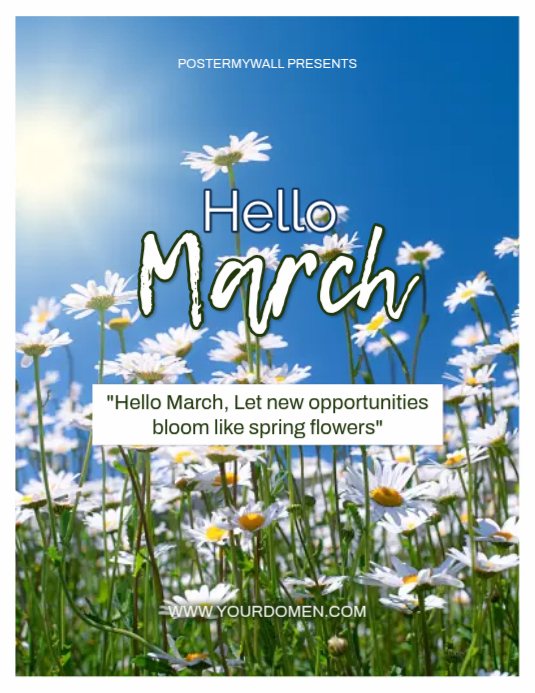 Hello march Template | PosterMyWall