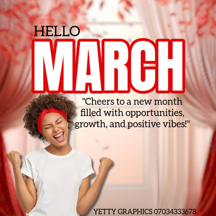 Hello march Template | PosterMyWall