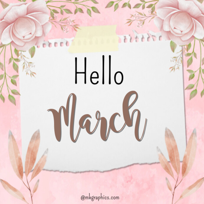 Hello march Template | PosterMyWall