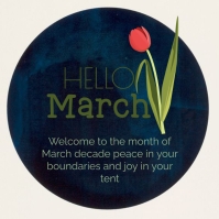 Hello March Sign Off Hello March Template | PosterMyWall