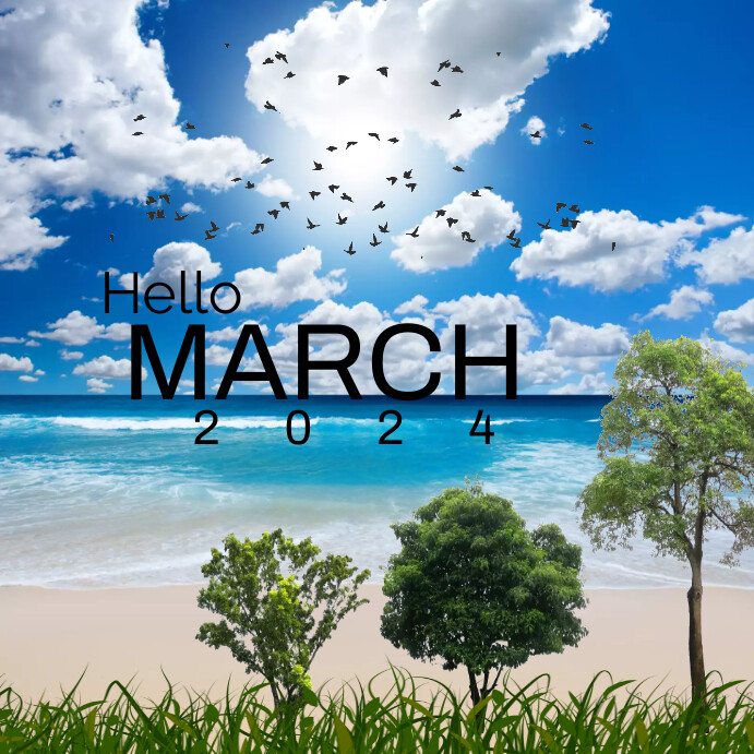 hello march Template | PosterMyWall