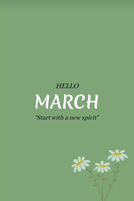 Hello March Template PosterMyWall