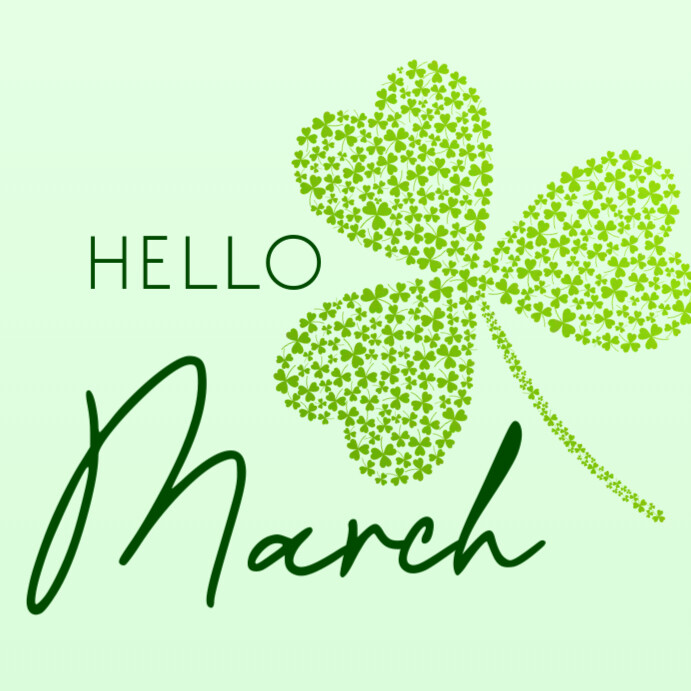 Hello March Sign Off Hello March Flyer Template | PosterMyWall