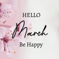 Hello March Instagram Post template