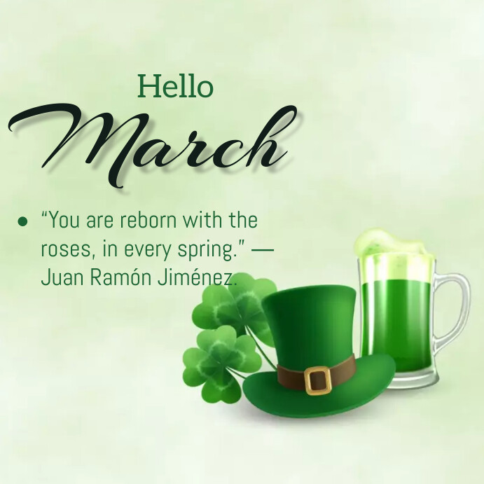 Plantilla de HELLO MARCH Instagram post | PosterMyWall