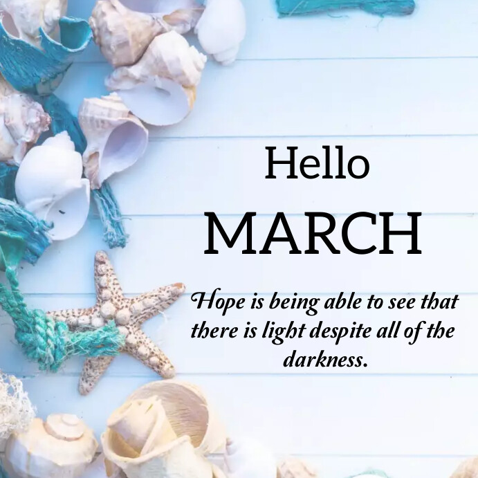 March Post Plantilla de Hello March Instagram Post | PosterMyWall